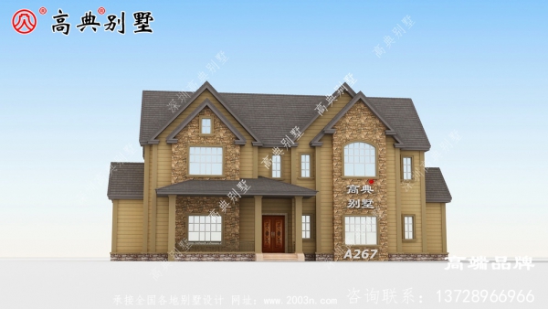 农村简欧二层斜顶自建别墅