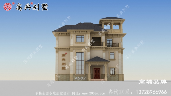 农村简约风欧式小面积户型三层自建别墅