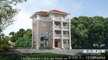 农村四层欧式别墅设计图纸及效果图