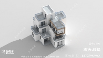 现代简约三层别墅设计图纸