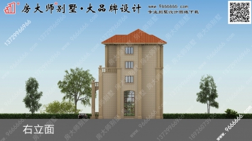 五层别墅外观效果图首层186平方米图纸编号a1138