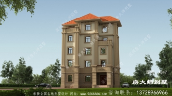 高端欧式自建五层楼别墅效果图