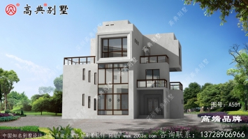 精致外观的三层现代风格平屋顶别墅