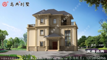 法式风格三层别墅设计图带露台