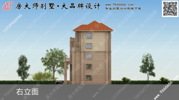 农村自建别墅效果图首层163平方米图纸编号a1139