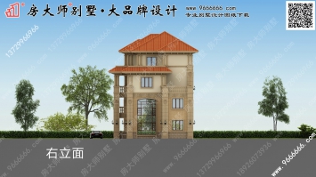 别墅外观效果图大全首层206平方米图纸编号a1155