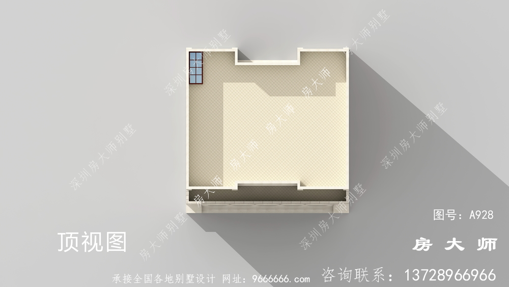 超火的农村小别墅，欧式风格平屋顶别墅效果图