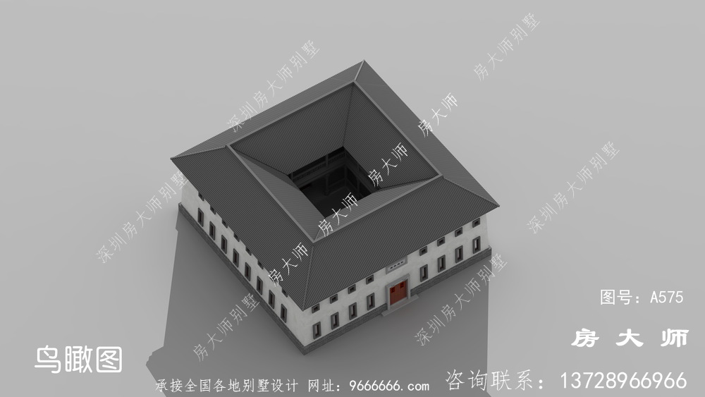 农村人都愿意建的户型，两层中式四合院客派别墅