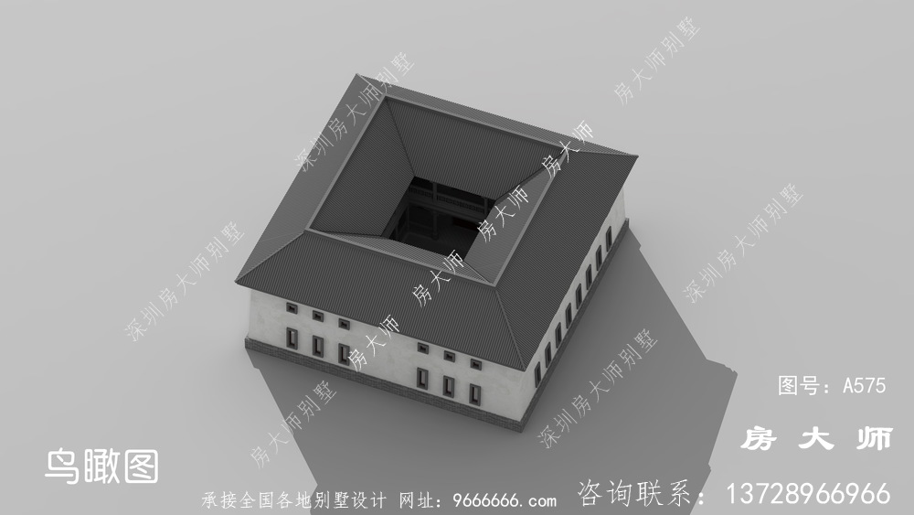 农村人都愿意建的户型，两层中式四合院客派别墅