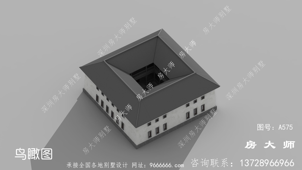农村人都愿意建的户型，两层中式四合院客派别墅