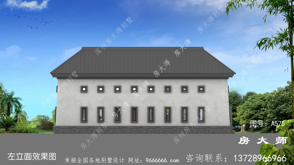 农村人都愿意建的户型，两层中式四合院客派别墅