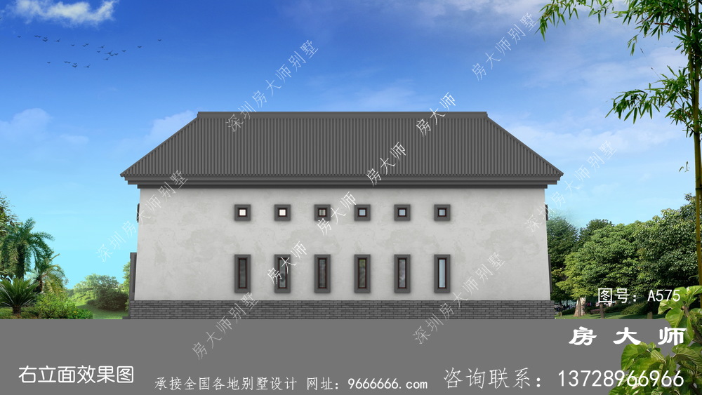 农村人都愿意建的户型，两层中式四合院客派别墅