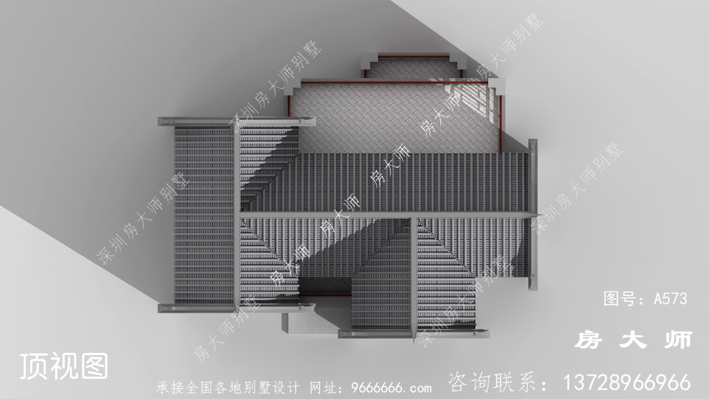 令人满意的三层中式别墅户型布局图