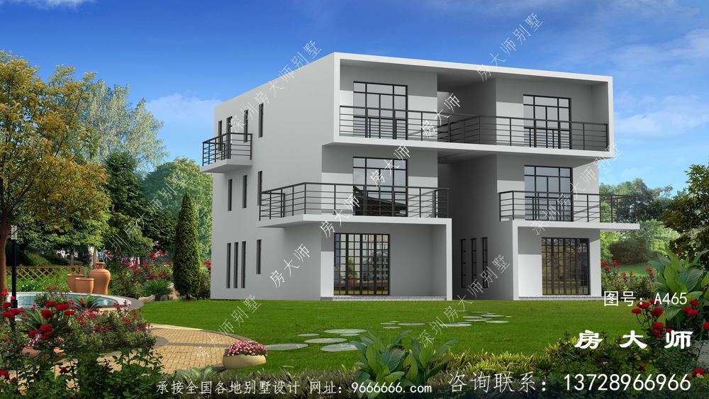 现代简约农村小别墅,合理布局室内空间使用率高,合适新农村建设建
