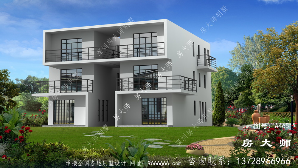 现代简约农村小别墅,合理布局室内空间使用率高,合适新农村建设建