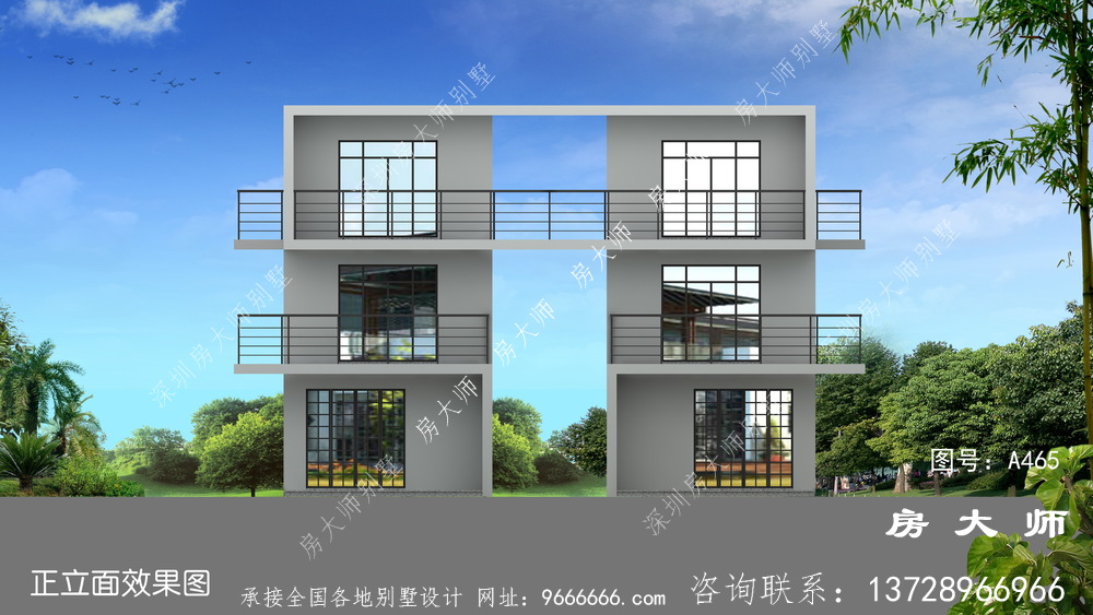 现代简约农村小别墅,合理布局室内空间使用率高,合适新农村建设建