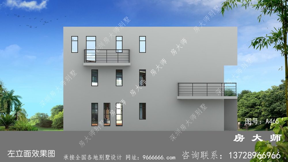 现代简约农村小别墅,合理布局室内空间使用率高,合适新农村建设建