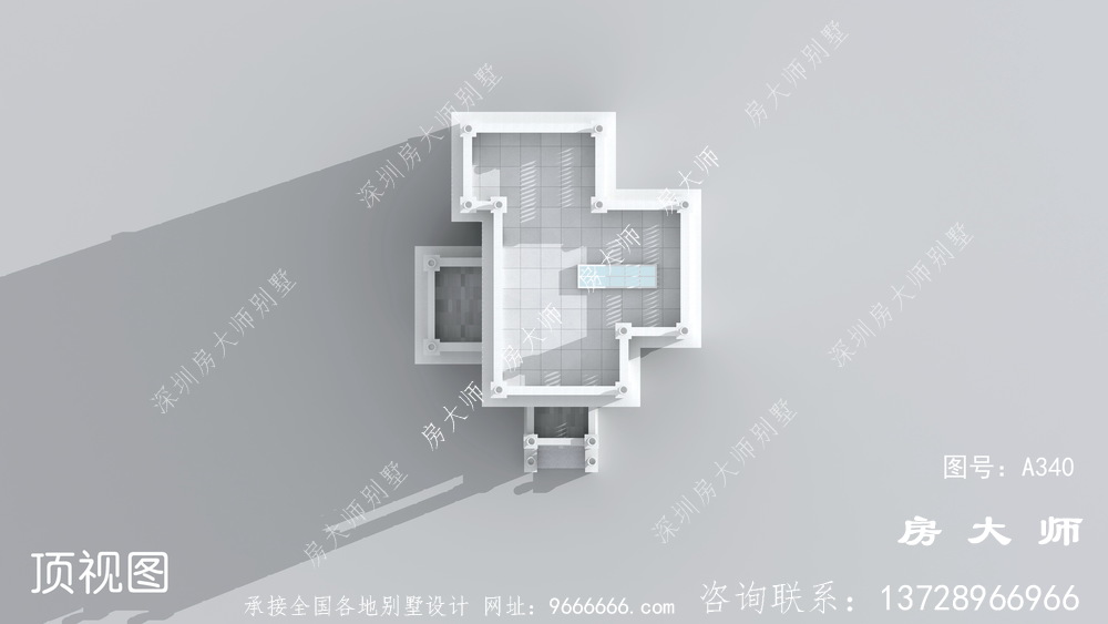 三层法式风格平屋顶别墅