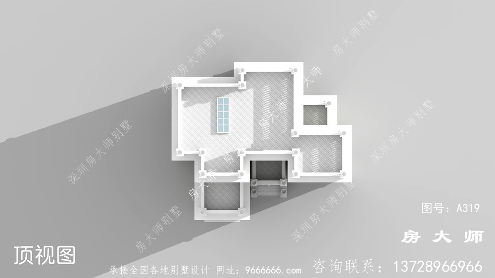经济实用性价比高的三层法式风格别墅
