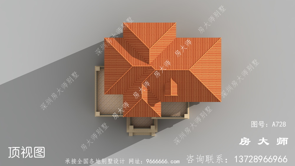 新农村漂亮的欧式风格三层别墅图纸