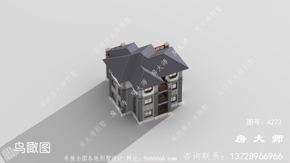 温暖的新中式独栋别墅设计效果图
