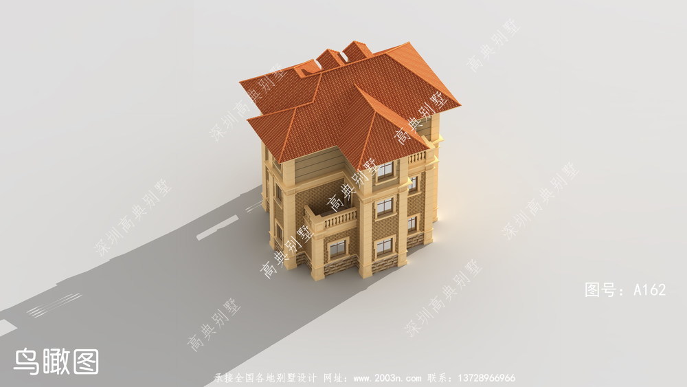 新型农村独栋简欧三层别墅设计图