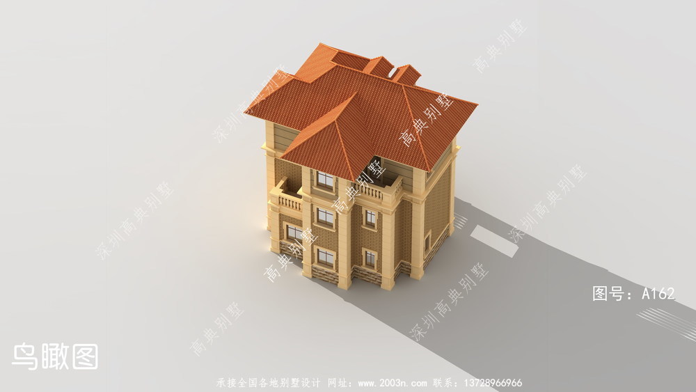 新型农村独栋简欧三层别墅设计图