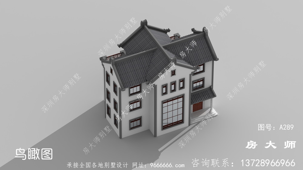 三层潮派别墅，外型清爽亮丽