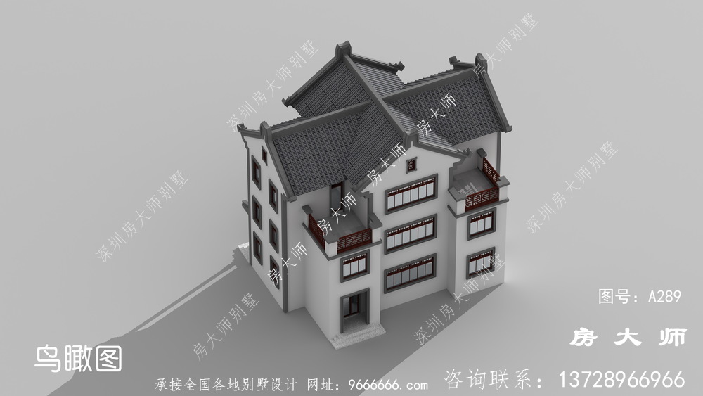 三层潮派别墅，外型清爽亮丽