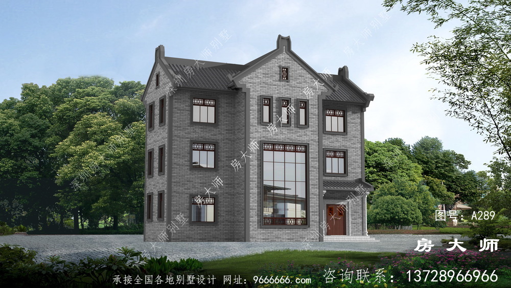 三层潮派别墅，外型清爽亮丽
