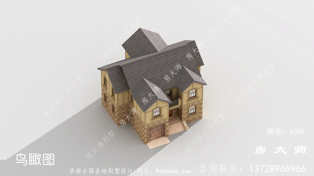 新农村自建豪华欧式风格别墅设计图