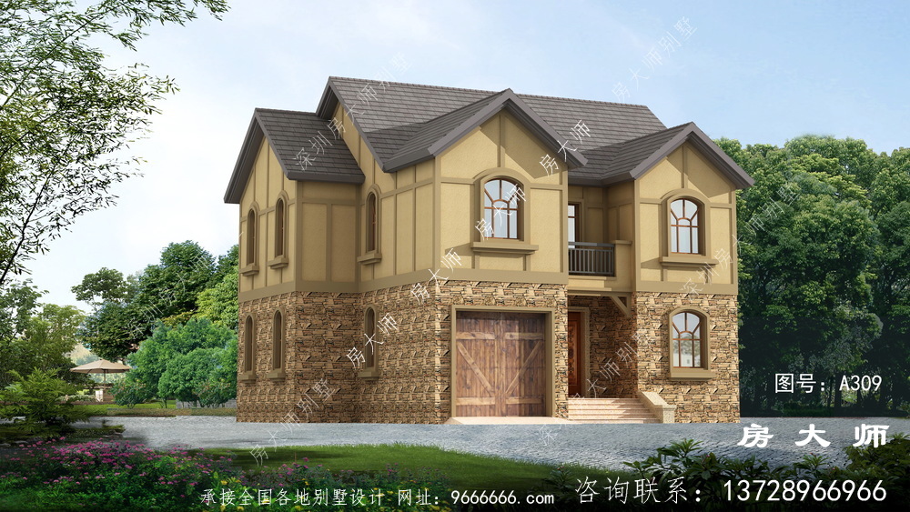 新农村自建豪华欧式风格别墅设计图