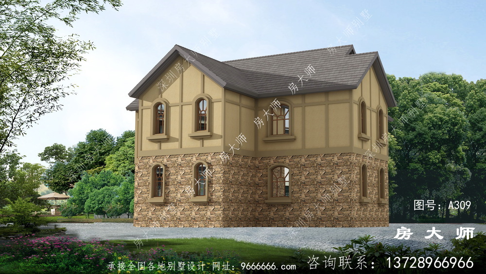 新农村自建豪华欧式风格别墅设计图