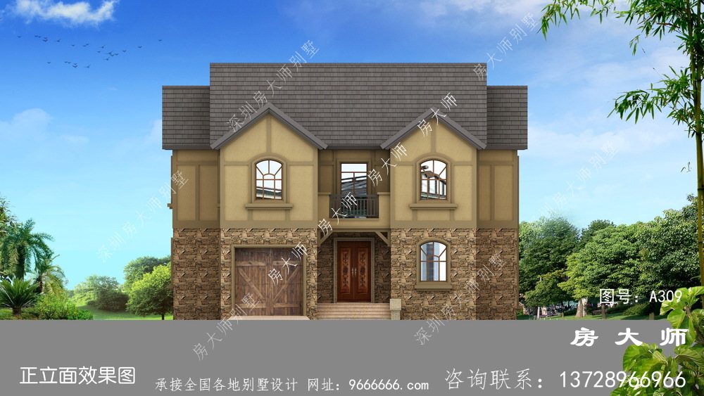 新农村自建豪华欧式风格别墅设计图