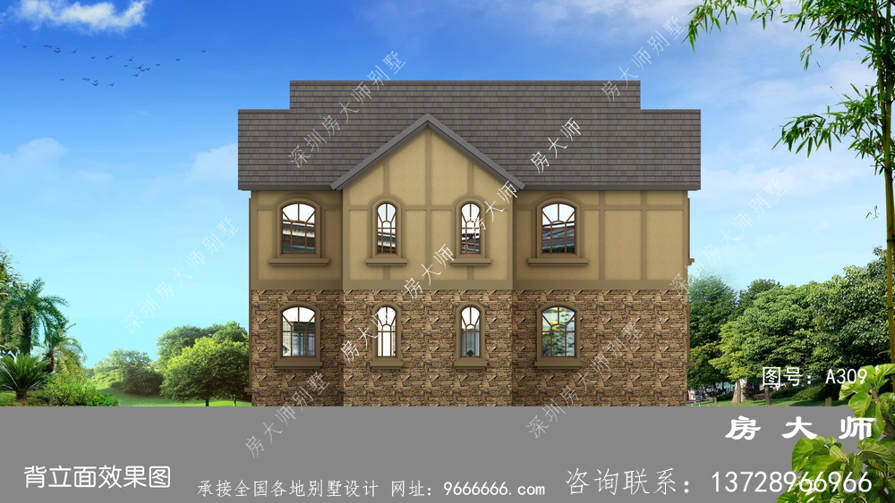 新农村自建豪华欧式风格别墅设计图