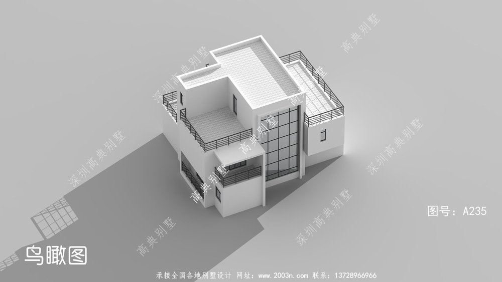 现代新型三层乡村别墅设计，小型公寓设计