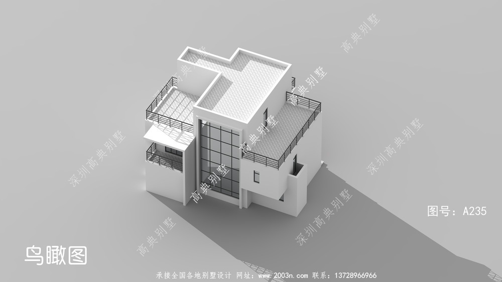 现代新型三层乡村别墅设计，小型公寓设计