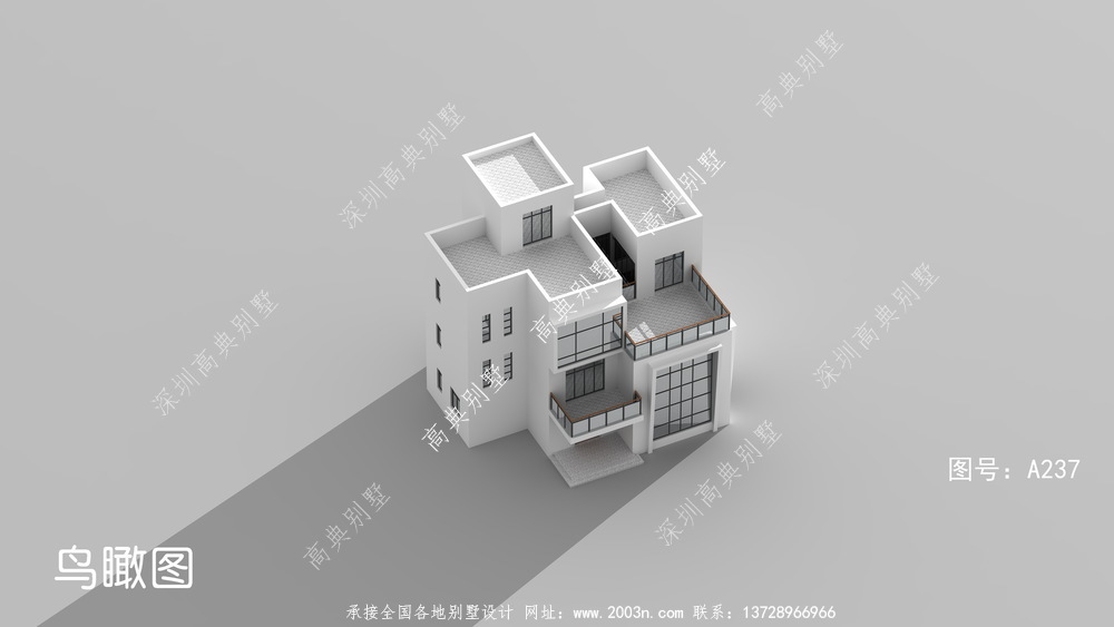 现代三层农村别墅设计图，小户型设计