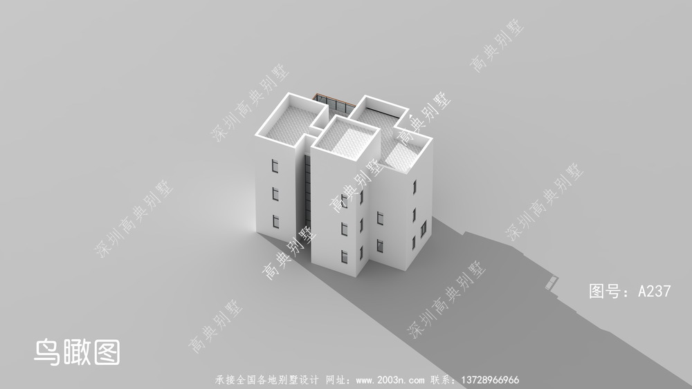 现代三层农村别墅设计图，小户型设计