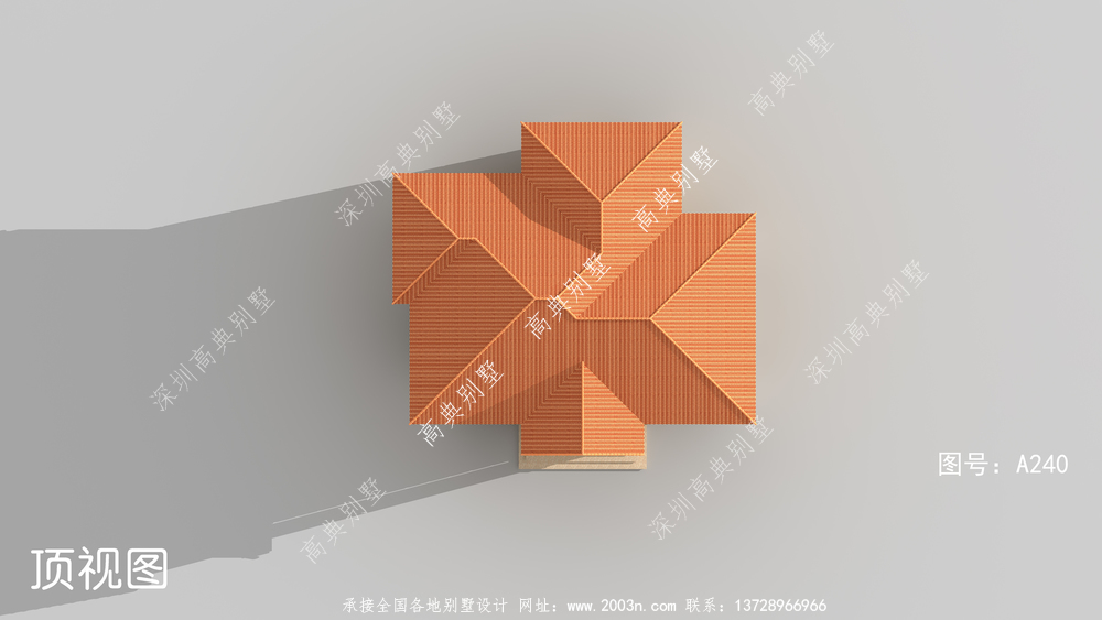 大户型二层现代风别墅设计图包括外观效果图