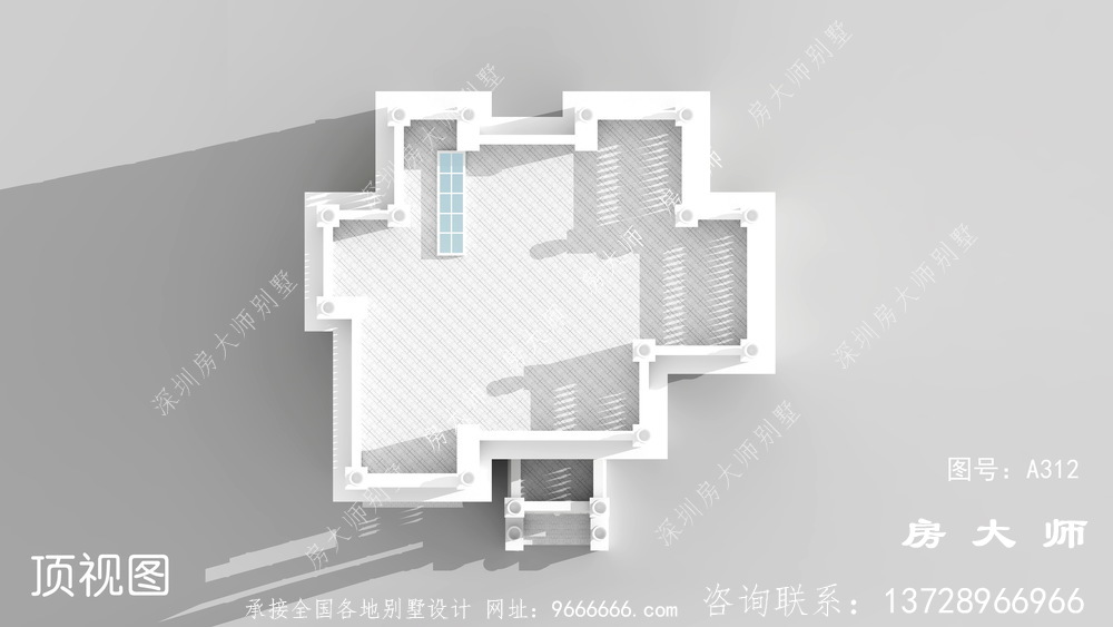 法式风格独栋别墅外观效果图