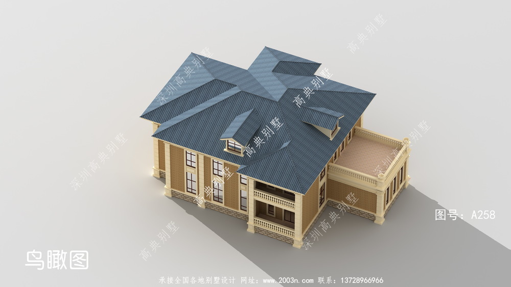 乡村欧式二层别墅房屋设计图