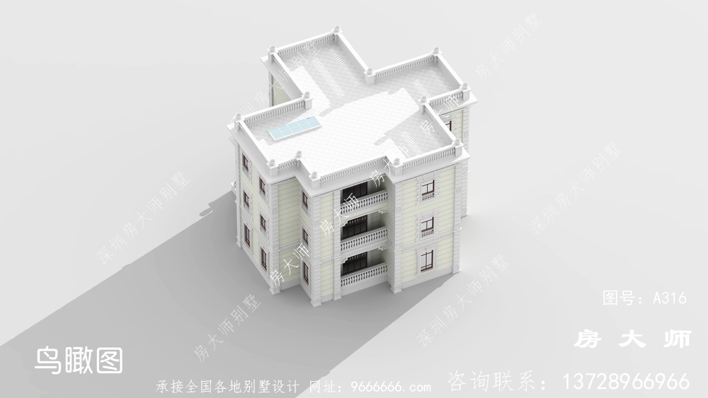 法式风格别墅外观设计效果图
