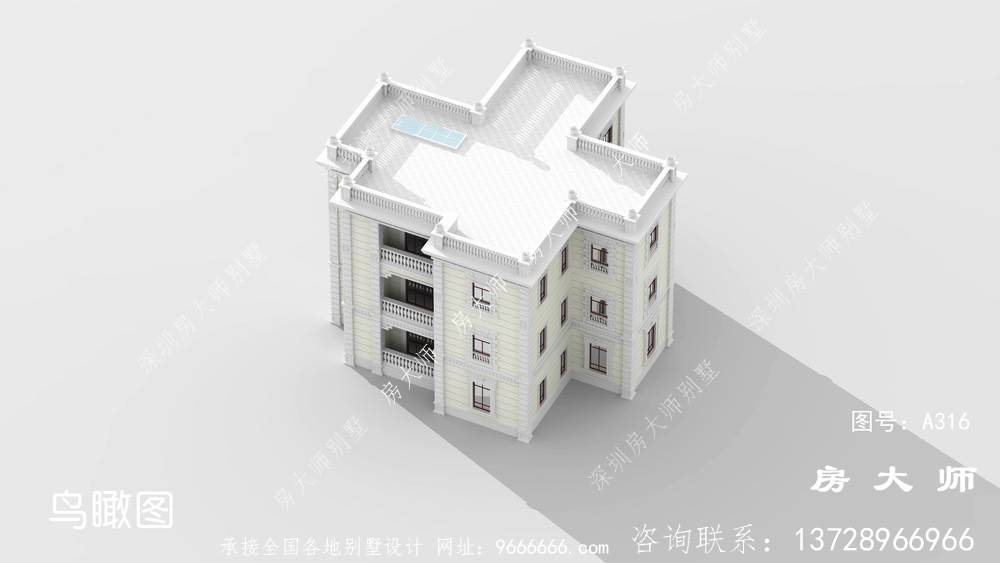 法式风格别墅外观设计效果图