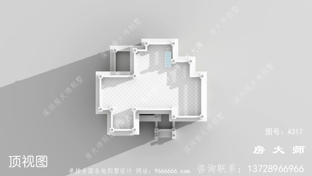 三层法式风格别墅设计效果图
