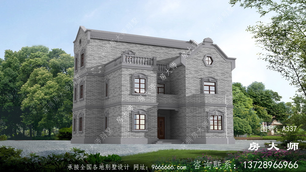 经典大气新中式别墅设计效果大图