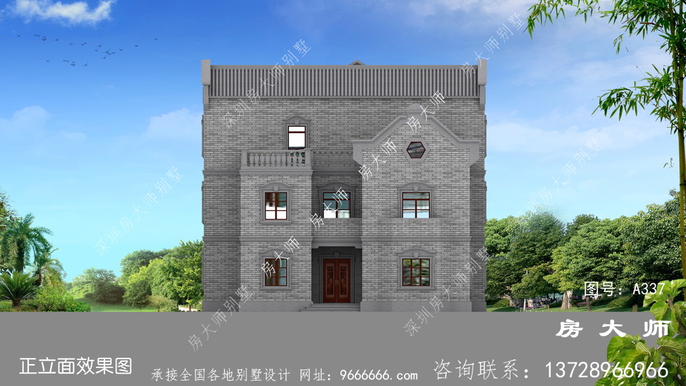 经典大气新中式别墅设计效果大图