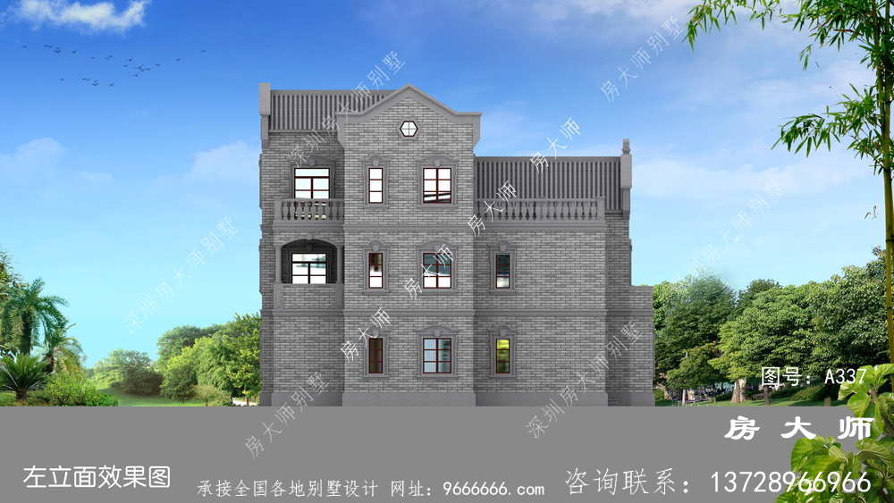 经典大气新中式别墅设计效果大图