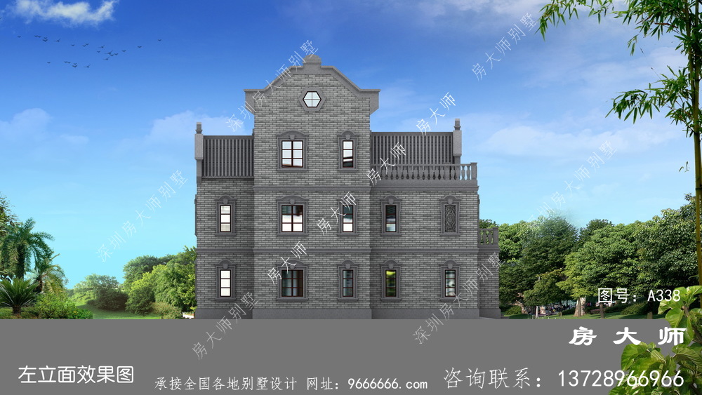 体面又气派的中式别墅设计效果图