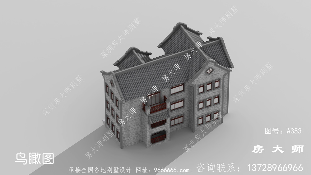 三层中式别墅，农村人理想的家